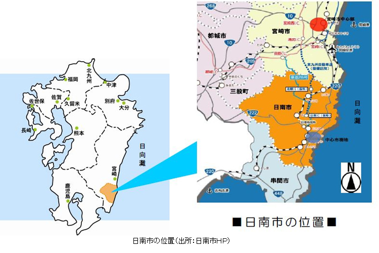 日南市の位置