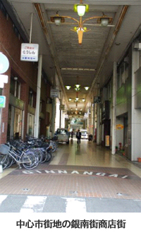 中心市街地の銀南街商店街