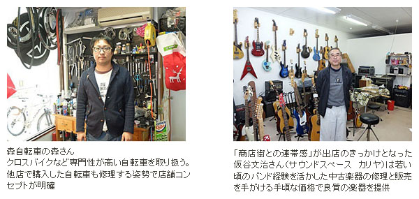 森自転車の森さん、サウンドスペース カリヤの仮谷文治さん