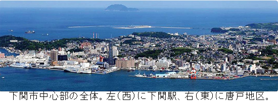 下関市中心部の全体