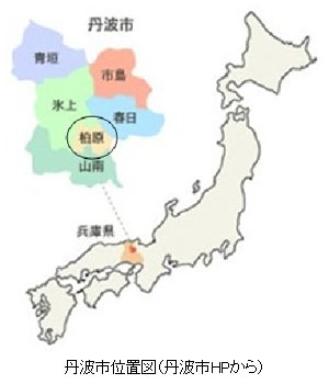 丹波市位置図(丹波市HPから)